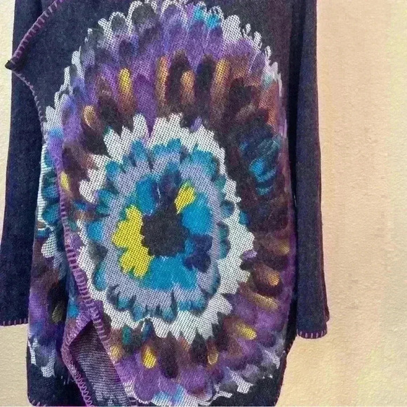 Mushka By Sienna Rose Floral Print Waterfall Open Cardigan Size Medium EUC! - Picture 4 of 8